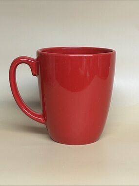 CORELLE COORDINATES Stoneware Coffee Mugs Red 12oz Vintage